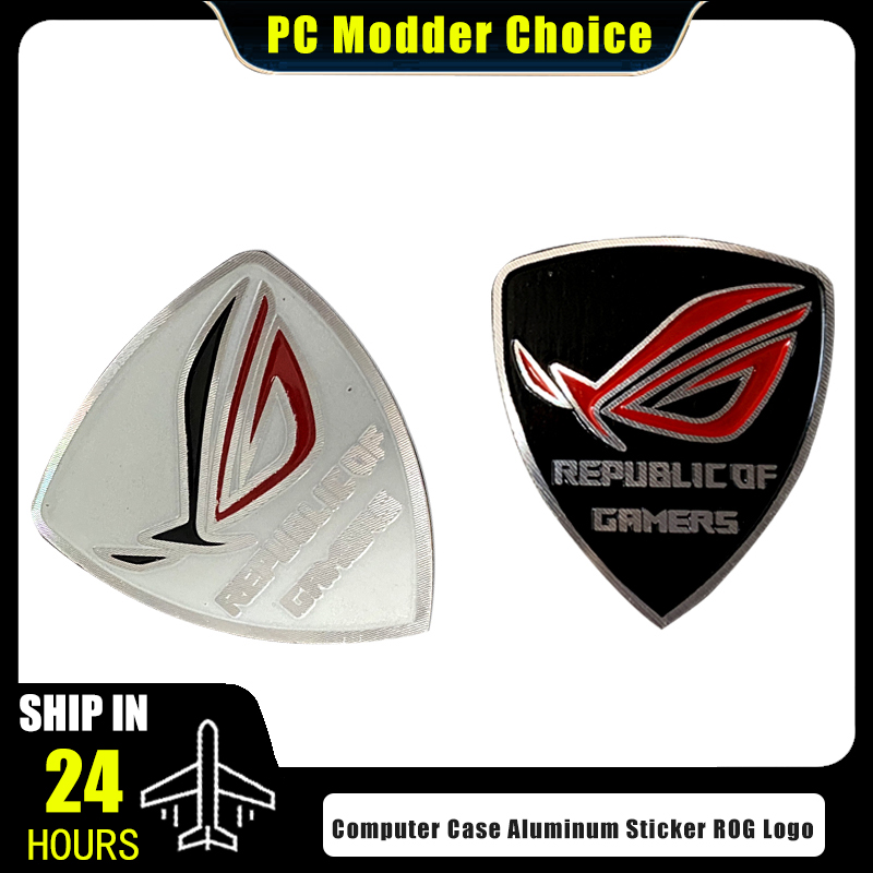 Gaming Accessories White - Корпус компьютера, алюминиевая наклейка, логотип ROG,