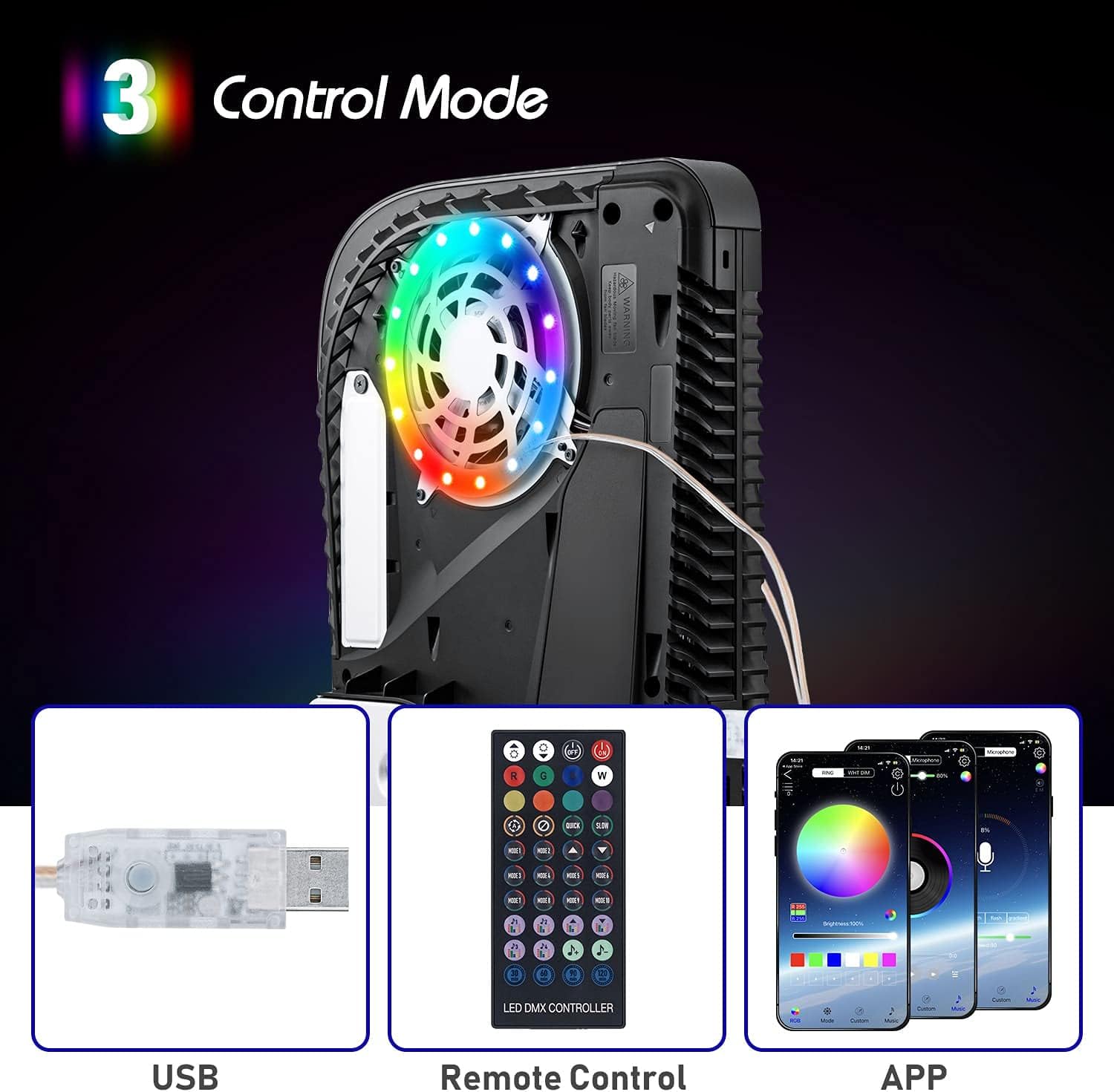 Gaming Accessories Led - Светодиодная RGB-лента для PS5 Pro/Slim/Fat, оригинальная