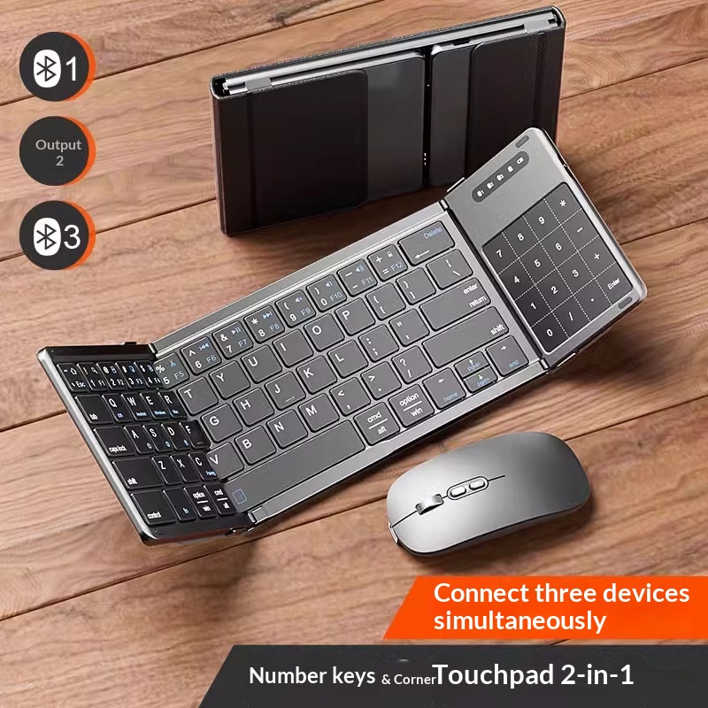 Gaming Accessories Laptop - Беспроводная Bluetooth-клавиатура Mengzu Tri Fold с