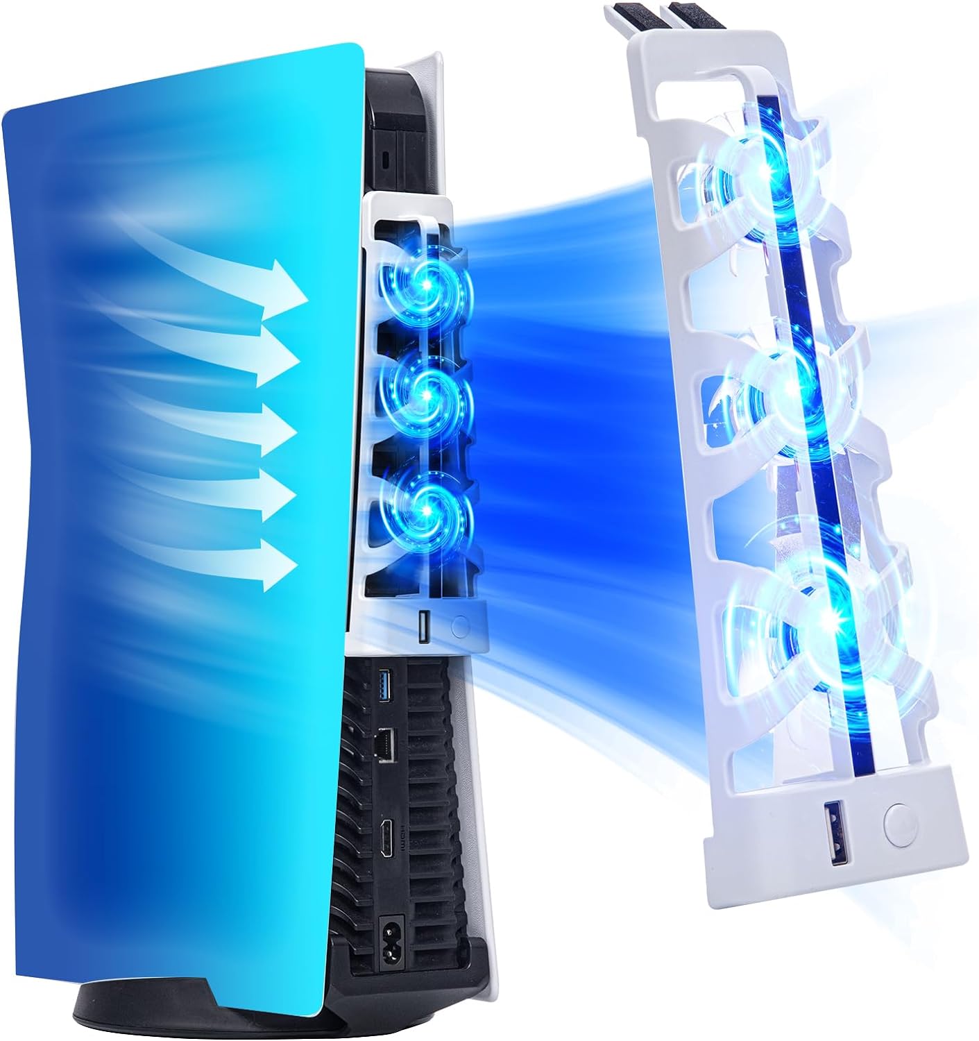 Gaming Accessories Led - Бесшумный охлаждающий вентилятор для PS5 со