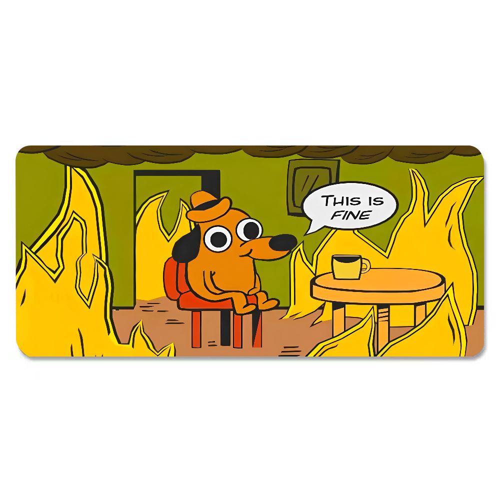 Коврик для мыши This Is Fine D – обзор и цена Gaming Accessories Setup
