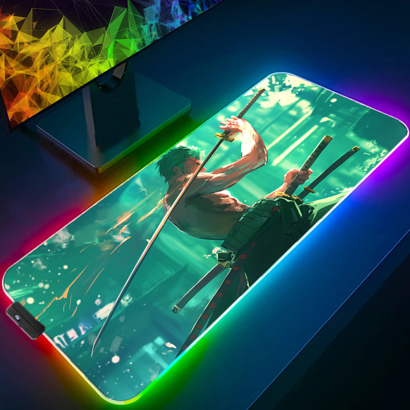 ONE PIECE Zoro коврик для мыши – обзор и цена Gaming Accessories Led