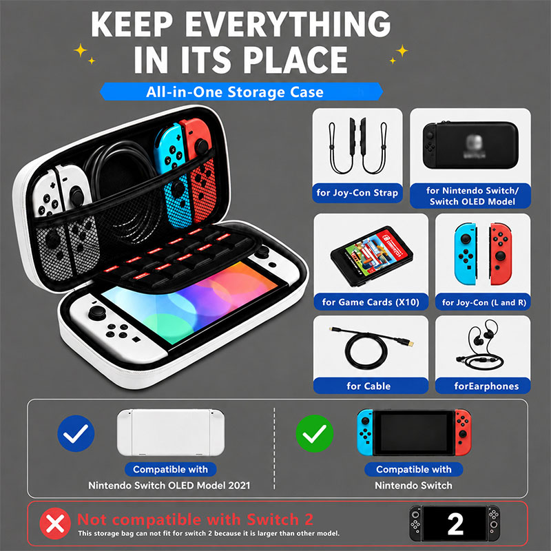 Портативный чехол для Nintendo – обзор и цена Gaming Accessories Bag
